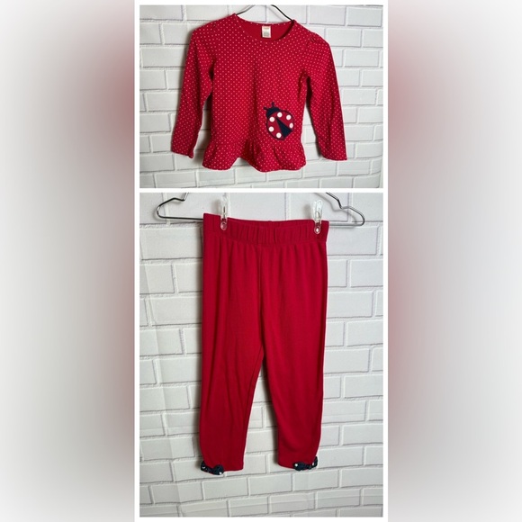 Gymboree Red Pajama Set Cozy Sleepwear/size 8 - Picture 1 of 11